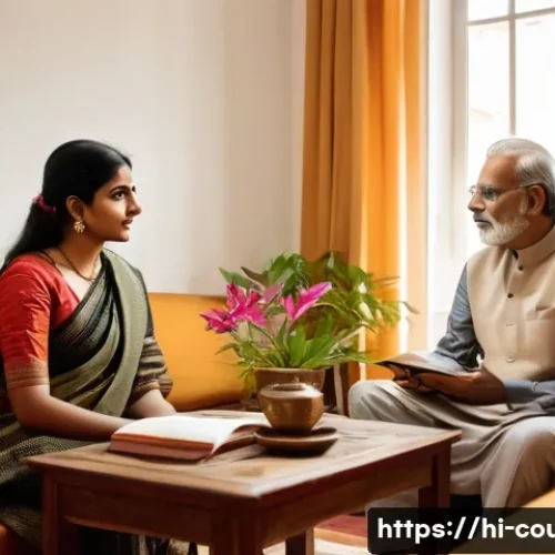 Home 33 상담심리사로서 성공한 사례 분석 - A warm and empathetic counseling session scene featuring an Indian counselor attentively listening t...