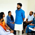 Home 23 상담심리사와 관련된 필수 워크숍 - A professional psychological counseling workshop scene in India, featuring a diverse group of adults...